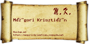 Mágori Krisztián névjegykártya