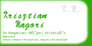 krisztian magori business card